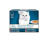 Perle Country Medley 12pk - Mini Fillets In Jelly From Perle, Simple And Refined Creations For An Irresistible Taste Experience Every Day - Includes: 3 X Duck, 3 X Game, 3 X Trout, 3 X Turkey