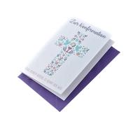 Perleberg Basic Classic Collection Confirmation Card with Cross Motif, Confirmation Card with Matching Envelope in 11.6 x 16.6 cm