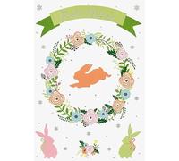 Perleberg Easter Card in 11.6 x 16.6 cm - High-Quality Easter Greeting Card - Motif with Easter Bunny - Text Card for Easter Party - Ideal for Money Gifts - Easter Card with Envelope - Happy Easter