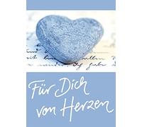 Perleberg - General mini greeting card from the mini card collection - high-quality card in premium quality including envelope and clip - stylish greeting cards heart motif 5.2 x 7.4 cm