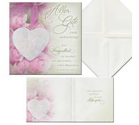 Perleberg Happy Birthday Card - Romantica Collection - Loving Birthday Card with Envelope - Greeting Card with Motif - Birthday Card 15 x 15 cm