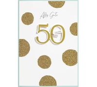 Perleberg High-Quality Birthday Card for the 50th Birthday - Elegant Birthday Card with Envelope - Beautiful Birthday Cards 11.6 x 16.6 cm - Birthday Card for a Successful Surprise