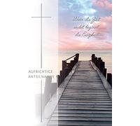 Perleberg Sympathy Card - Basic Classic Collection - Sympathy Cards with Envelope - Loving Sympathy Cards with Envelope - Thank You Cards Mourning - High-Quality Cards for Mourning in 11.6 x 16.6 cm