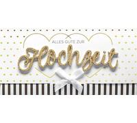 Perleberg - Unique Wedding Card with Lettering Surprise - Beautiful Greeting Card 11 x 22 cm - Wedding Card with Envelope in White - High-Quality & Special Wedding Cards