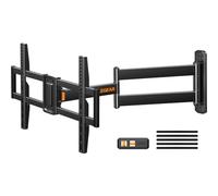 Perlegear Corner TV Wall Bracket for 37-75 inch TVs Long Reach up to 45kg | Arm 822 mm, Tool-Free Tilt, 180° Swivel, ±3° Level, Solid Hinge, Easy Install, Space-Saving Design, Max VESA 600x400mm