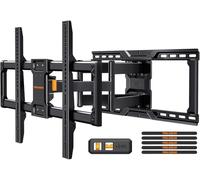 Perlegear Full Motion TV Wall Bracket for 42-90 Inch TVs up to 68KG, Universal Dual Arm TV Bracket with Tool-Free Tilt, Swivel, Extension, Max VESA 600 x 400mm, PGLF16