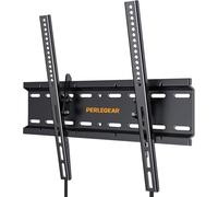 Perlegear Tilt TV Wall Bracket for 26-60 inch TVs up to 52kg | 30mm Low Profile to Save Space, TV Bracket with Safe Pull String, Slim Wall Mount for Flat or Curved TVs, Max VESA 400x400 mm