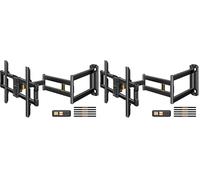 Perlegear TV Wall Bracket, 943mm Long Arm for 42-84 Inch TVs, Extra Long Reach Wall Mount, Articulating Arm Full Motion TV Bracket with Swivel & Tilt, Holds up to 68 kg, Max VESA 600x400mm (Pack of 2)