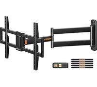 Perlegear TV Wall Bracket, Corner TV Bracket for 32-75 Inch TVs with 180° Rotatable, 822mm Long Reach Wall Mount with Swivel & Tilt, Max VESA 600 x 400 mm up to 45 kg
