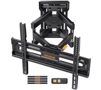 Perlegear TV Wall Bracket for 23-70 inch TVs, Full Motion TV Wall Bracket up to 50kg with Tool-Free Tilt, Swivel Tilt Extend Wall Mount, Preassembled