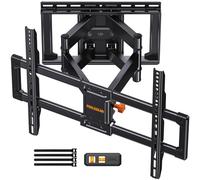 Perlegear TV Wall Bracket for 42-90 inch TVs up to 60kg, Full Motion TV Wall Mount with Dual Articulating Arms, Tool-Free Tilt, Swivel, Extension, Leveling, Max VESA 600x400mm, PGLF8B