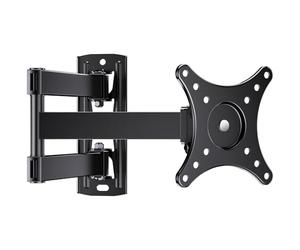 Perlegear TV Wall Bracket for Most 10-30 inch TVs or Monitors up to 20kg, Full Motion TV bracket Swivels Tilts Extends Rotates, Fits VESA 50x50mm/75x75mm/100x100mm, PGXSF1-E