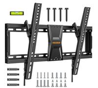 Perlegear TV Wall Bracket for Most 37-82 inch LCD LED 3D Plasma TVs up to 60kg, Slim Tilt TV Bracket for Flat or Curved TVs Max VESA 600x400mm, Large TV Wall Mount with Adjustable Pull Cords