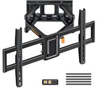 Perlegear TV Wall Bracket Swivels Tilts Extends, Full Motion TV Bracket for Most 37-82 Inch Flat&Curved TVs up to 60kg, MAX VESA 600x400mm