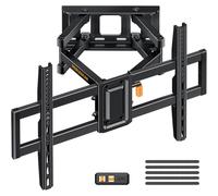 Perlegear TV Wall Bracket Swivels Tilts Extends, Full Motion TV Bracket for Most 37-82 Inch Flat&Curved TVs up to 60kg, MAX VESA 600x400mm
