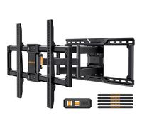 Perlegear UL-Listed Full Motion TV Wall Bracket for 42-90 Inch TVs up to 68KG, Universal Dual Arm TV Bracket with Tool-Free Tilt, Swivel, Extension,