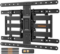 Perlegear Ultra Slim TV Wall Bracket, 27.9mm Low Profile for 42"-90" TVs, Full Motion TV Wall Mount with Dual Articulating Arms, Swivel, Tilt, Max VESA 600x400mm, Holds 60kg