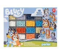 Perler 80-57182 Bluey Fused Bead Deluxe Box Kit - 10 Patterns, Multicolor, 4473 Beads