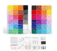 Perler Beads Kit: 26000 Pcs 48 Colors 2.6mm Fuse Beads - Complete Craft Set with Pegboard, Tweezers & Ironing Paper for DIY Art