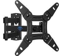 PERLESMITH TV Wall Bracket for 13-42 inch TVs, Swivels Tilts TV Wall Mount for Flat & Curved TV，VESA 75x75mm to 200x200mm up to 20kg