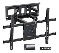 PERLESMITH TV Wall Bracket, for 37-85 Inch TVs 60kg, Max VESA 600x400mm | Heavy-duty Dual Arms, Tilt and Swivel TV Bracket, Universal Full Motion TVs Wall Mount 55 65 Inch