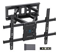 PERLESMITH TV Wall Bracket, for 37-85 Inch TVs 60kg, Max VESA 600x400mm | Heavy-duty Dual Arms, Tilt and Swivel TV Bracket, Universal Full Motion TVs Wall Mount 55 65 Inch
