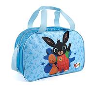 PERLETTI Bing Duffle Bag for Children - Spacious Sports Bag for Kids with Bing and Flop Print - Shoulder Bag for Little Boys Ideal for Gym Travel and Leisure - Light Blue - 28x41.5x21 cm