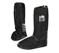 PERLETTI Shoe Covers Black Waterproof Durable Reusable Lightweight - Overshoes Boot Cover Resistant Strong - Mud Rain Protectors with Non Slip Sole and Reflective Inserts (M (6.5/8), Camouflage)