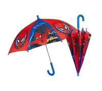 PERLETTI Spiderman Umbrella Child Blue Red - Long Umbrella Spider Man Boy 4 5 6 Years Windproof Resistant - Spider-Man Umbrella Safe Manual Opening - Diameter 66 cm (Blue Large) (Blue), blue
