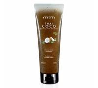 Perlier, Thai Coconut Smoothing Shower Scrub, Cleanses and Regenerates Skin with Natural Coconut Granules, Invigorating and Anti-Stress, SLES Free and Pure Organic Coconut 250ml