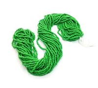 Perlin 2 mm Seed Beads Glass Beads Indian Beads Seed Beads Pony Beads Preciosa Ornela Czech 11/0 on Multiple Strands 9000 Pieces (Green Opaque)