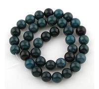 Perlin - Gemstone Indian Sapphire 4 mm 6 mm 8 mm 10 mm Round Beads Semi-Precious Gemstone Gemstone Strand Jewellery Beads Gemstone for DIY Chain Craft Set (6 mm 60 Pieces)
