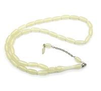 Perlin Prayer Beads Glow in the Dark Oval Prayer Beads Luminous Stones Tesbih Tasbih 33 Tespih Misbaha Subha Muslim Islamic Rosary Bracelets Worship Accessories Length 38 cm
