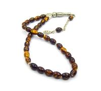 Perlin Prayer Beads Prayer Beads Tesbih Tasbih Tespih Misbaha Subha 33, 12 mm Glass Muslim Islamic Rosary Jewellery Bracelets Worship Accessories Gemstone Effect, 12mm x 8mm, Glass
