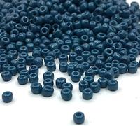 Perlin Seed Beads Glass Native American Beads Seed Beads Pony Beads 3 mm Opaque Matt 8/0 Opaque Lustre, Opaque Seed Beads 3300 Pieces (Navy Blue)
