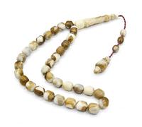 Perlin Tesbih 33 Beads Prayer Beads Acrylic Misbaha Subha Tasbih Tespih Barrel Shaped Prayer Beads with Decorated Imams from Turkey 34.5 cm, 34,5 cm, Acrylic