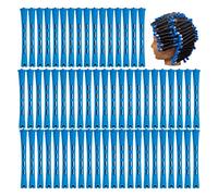 Perm Rods,60 pcs Small Size Hair Rollers for Natural Hair Long Short Hair Styling Tool Hair Curlers 0.35 inch Blue Color
