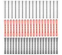 Perm Rods Set Cold Wave Rods Perm Rods for Natural Hair Hair Roller Curler Jumbo Perm Rods for Long Hair Curly Rods Tools for DIY (White&Grey&Pink 60 Pcs)