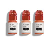 Perma Blend Luxe Nude Lip Pigment Ink Set, Professional Lip Tattoo Microblading Supplies, Henna, Peach Veil and Subdued Sienna, Pack of 3, 1/2oz (15 ml)