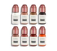 Perma Blend Unstoppable Areola Tattoo Ink Pigment Set of 8 Luxe Reach Compliant Permanent Makeup Supplies for 3D Areola Tattooing of Breasts, Professional Customized Colors, by Vicky Martin