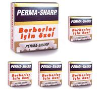 Perma-Sharp Single Edge Razor Blades - 500 Pack for a Superior Shaving Experience For Shaving Enthusiasts and Professional Barbers White