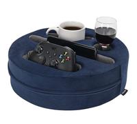 Permade Cup Pillow Holder for Couch - Cup Glass Mug Cozy Pillow | Bed Couch Cup Holder for Snacks, Beverage, Remote | Sofa Drink Buddy for Car, RV, Living Room, Boat, Bedroom (Navy Blue)
