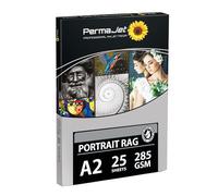 PermaJet Portrait Rag 285gsm | Smooth Fine Art Inkjet Photo Paper | Range of Sizes (A2-25 Sheets)