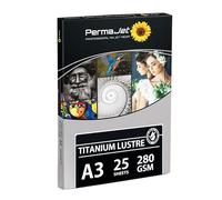 PermaJet Titanium Lustre Metallic 280gsm A3 paper pack of 25
