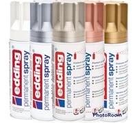 Permanent Acrylic Spray 2 x 200ml Cans Craft White Gold Silver Copper Champagne