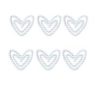 Permanent Clear Paper Clamps with Marker Function Heart Plan School Materials Heart Molded Polyacrylate Paper Grip