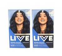 Permanent hair dye Schwarzkopf Live Ultra Brights, 90 Cosmic Blue, Vibrant colour & brilliant shine, Up to 100% grey coverage 142.5 ml x 2 (Pack of 2)