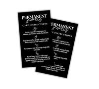 Permanent Jewelry Care Instruction Cards 50pk 2x3.5” for Clients Consent Release Forms Business Chain Rings Starter Kit Welder Connectors