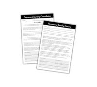 Permanent Jewelry Consent and Consultation 30pk 4x6” For Clients Application Care Instructions for Craft Fair Booth Waiver Sign