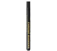 Permanent Liquid Chrome Pen - Waterproof High Gloss Mirror Finish | Fine Tip Gold Silver Bronze - Permanent Paint Marker - for Wood Glass Rock Leather Jewelry Crafts Tombstone Restoration Repair
